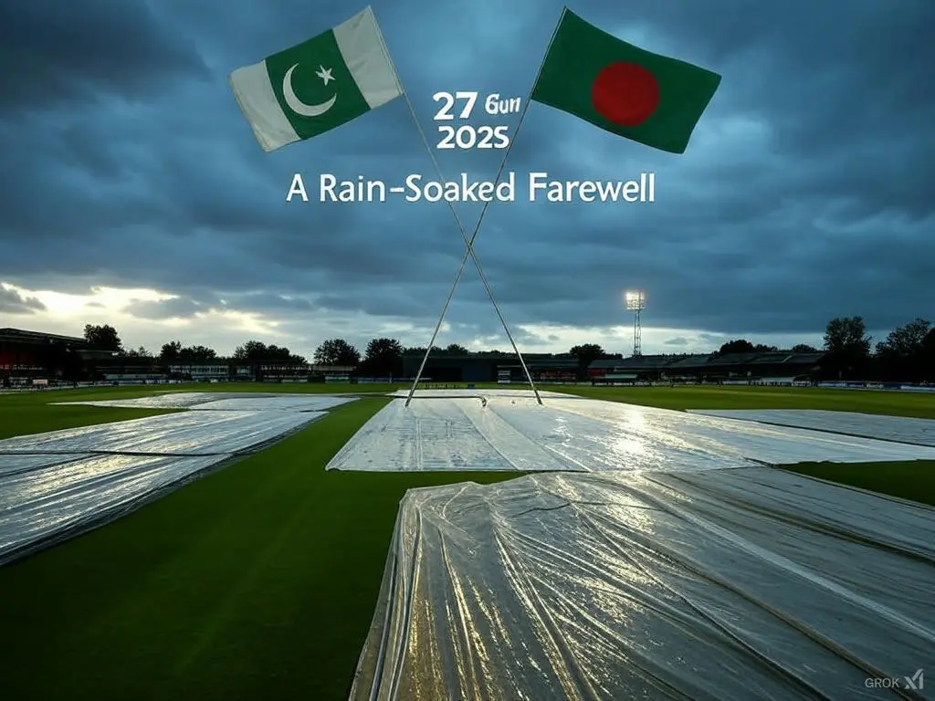 Pakistan vs Bangladesh: ICC Champions Trophy 2025 Match Abandoned Due to Rain