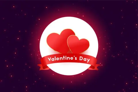 Valentine's Day image with a short love message