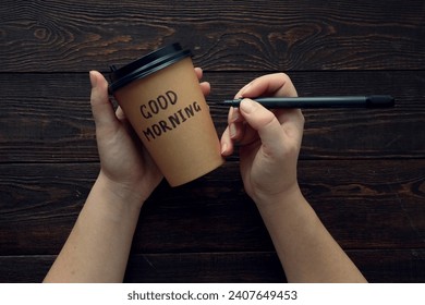 writing text good morning on 260nw 2407649453